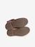 Boots enfant fille cuir à pompon zippées camel+rose - vertbaudet enfant 