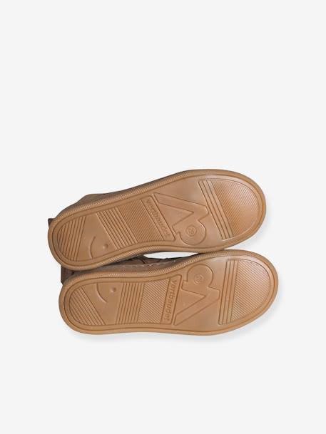 Boots fille cuir zippées bronze+camel+marine+vert - vertbaudet enfant 