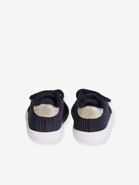Baskets bébé fille textile scratchées marine - vertbaudet enfant 