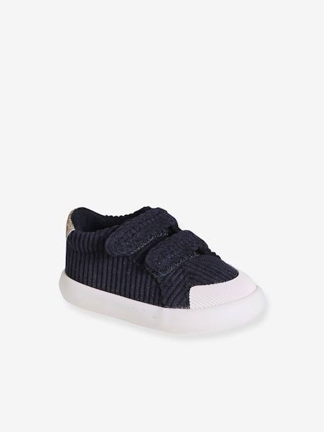 Baskets bébé fille textile scratchées marine - vertbaudet enfant 