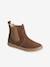 Boots fille cuir zippées bronze+camel+marine+vert - vertbaudet enfant 