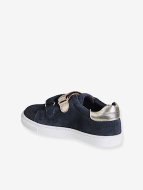 -Baskets enfant fille cuir à scratchs