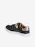 Baskets enfant fille en cuir à scratchs marine+marron+noir - vertbaudet enfant 