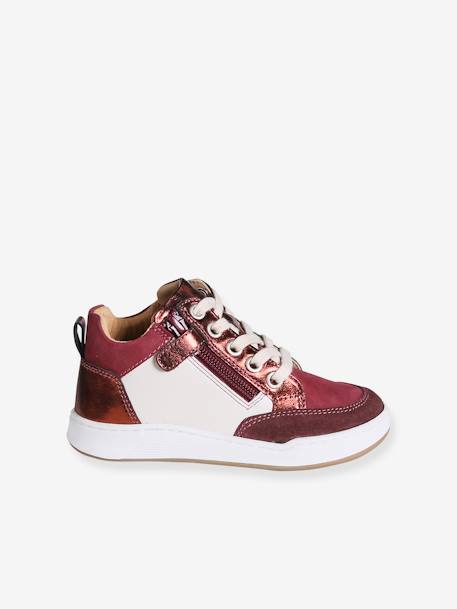 baskets lacées et zippées bordeaux - vertbaudet enfant 