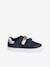 Hook-and-Loop Trainers in Leather for Girls brown+navy blue - vertbaudet enfant 
