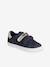 Hook-and-Loop Trainers in Leather for Girls brown+navy blue - vertbaudet enfant 