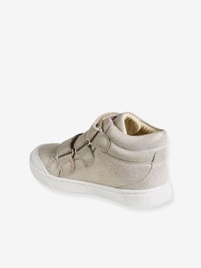 -Baskets enfant fille cuir à scratchs