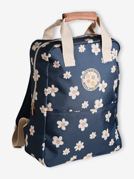 Sac à dos fille marguerites marine - vertbaudet enfant 