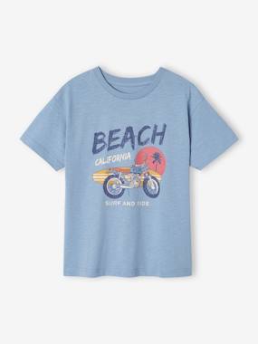 T-Shirt with "Surf and Ride" Motif for Boys  - vertbaudet enfant