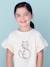 Tee-shirt romantique en coton bio fille écru+marine - vertbaudet enfant 