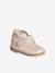 Leather Boots with Hook-&-Loop Straps, for Babies gold - vertbaudet enfant 