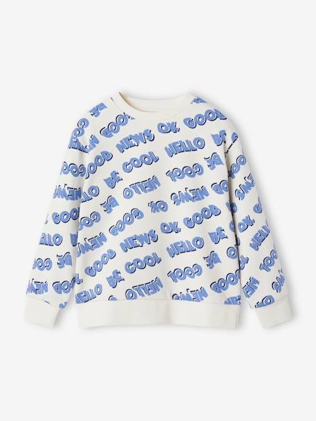 Long Sleeve Sweatshirt with XXL Inscriptions, for Boys printed white - vertbaudet enfant 
