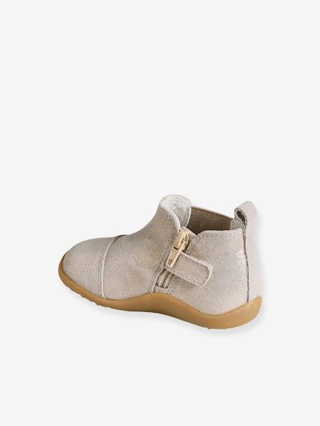 Boots in Glittery Leather for Babies gold - vertbaudet enfant 