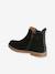 Boots enfant fille cuir détails festons lot beige+marine+marron+noir+taupe - vertbaudet enfant 