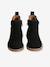 Boots enfant fille cuir détails festons lot beige+marine+marron+noir+taupe - vertbaudet enfant 