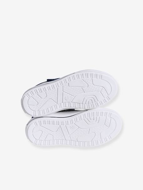 High-Top Trainers with Laces & Hook-&-Loops for Girls denim blue - vertbaudet enfant 