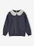 Sweat fille col fantaisie en macramé anthracite - vertbaudet enfant 