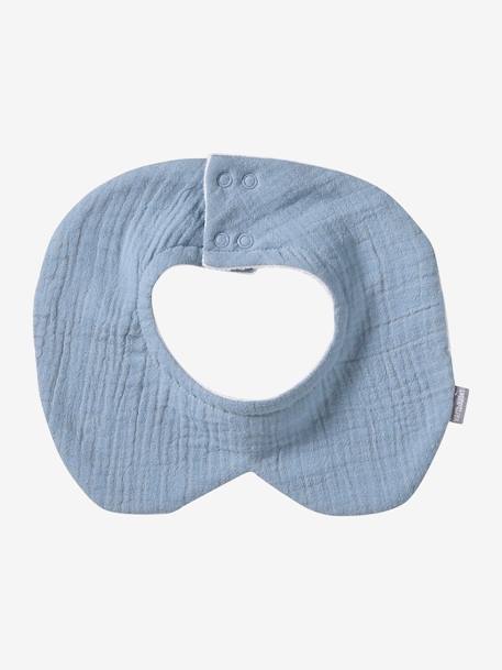 Lot de 3 bavoirs col fantaisie bleu ciel - vertbaudet enfant 