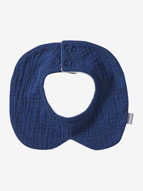 Lot de 3 bavoirs col fantaisie bleu ciel - vertbaudet enfant 