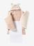 Nid d'ange transformable en tapis à langer peluche beige+beige imprimé+écru+gris souris+kaki+rose imprimé - vertbaudet enfant 