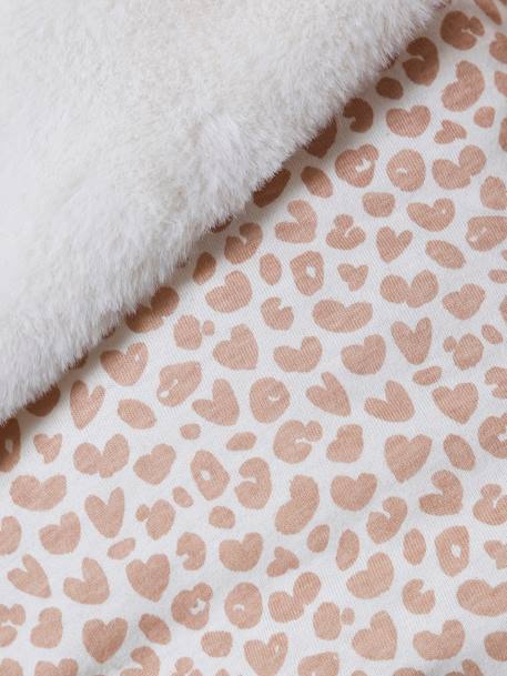 Nid d'ange transformable en tapis à langer peluche beige+beige imprimé+écru+gris souris+kaki+rose imprimé - vertbaudet enfant 