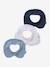 Lot de 3 bavoirs col fantaisie bleu ciel - vertbaudet enfant 