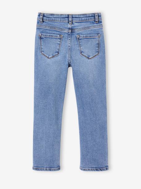 Jean fille slim morphologik tour de hanches medium bleu foncé+bleu moyen+denim bleached+gris - vertbaudet enfant 