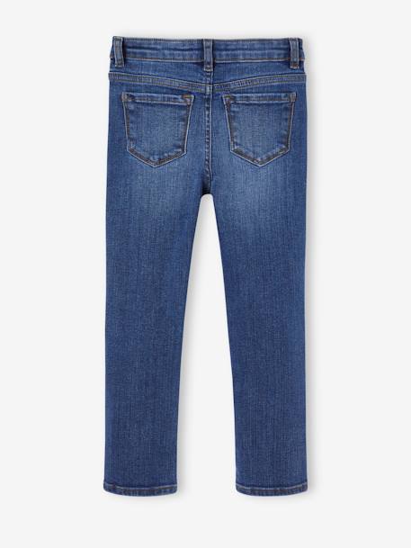 Jean fille slim morphologik tour de hanches fin bleu foncé+bleu moyen+denim bleached+denim gris+gris - vertbaudet enfant 