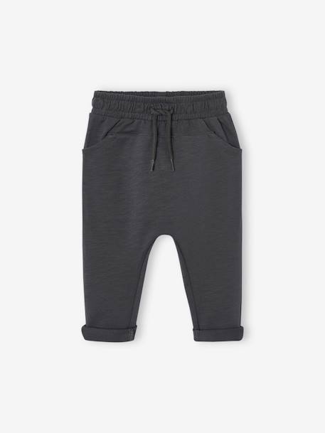Lot de 2 pantalons bébé en molleton cappuccino+vert sapin - vertbaudet enfant 