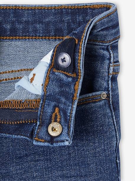 Jean fille slim morphologik tour de hanches medium bleu foncé+bleu moyen+denim bleached+gris - vertbaudet enfant 