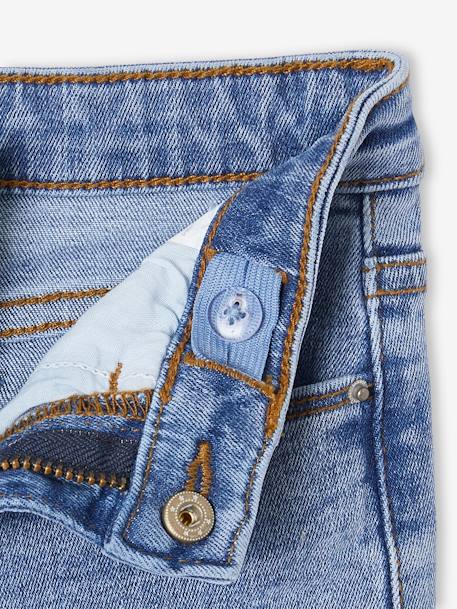 Jean fille slim morphologik tour de hanches fin bleu foncé+bleu moyen+denim bleached+denim gris+gris - vertbaudet enfant 