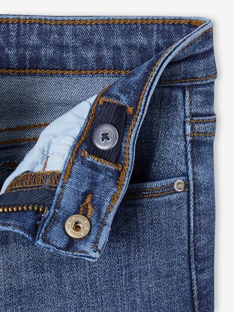 Jean fille slim morphologik tour de hanches fin bleu foncé+bleu moyen+denim bleached+denim gris+gris - vertbaudet enfant 