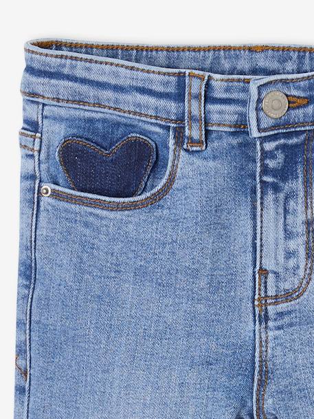 Jean fille slim morphologik tour de hanches fin bleu foncé+bleu moyen+denim bleached+denim gris+gris - vertbaudet enfant 