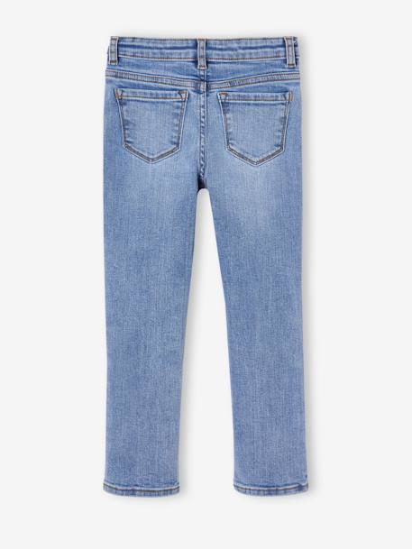Jean fille slim morphologik tour de hanches fin bleu foncé+bleu moyen+denim bleached+denim gris+gris - vertbaudet enfant 