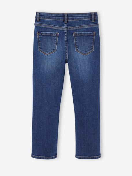 Jean fille slim morphologik tour de hanches medium bleu foncé+bleu moyen+denim bleached+gris - vertbaudet enfant 