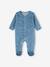 Pack of 3 Velour Sleepsuits, Special Opening for Newborns, for Babies aqua green+dusky pink+golden yellow - vertbaudet enfant 