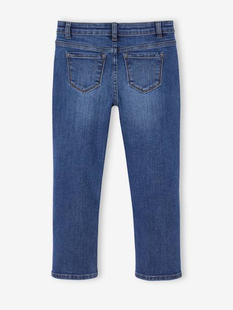 Jean slim fille morphologik tour de hanches large bleu foncé+bleu moyen+denim bleached+denim gris+gris - vertbaudet enfant 