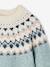 Jacquard Knit Dress for Girls grey green+rosy - vertbaudet enfant 