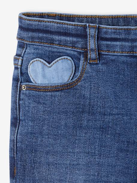 Jean slim fille morphologik tour de hanches large bleu foncé+bleu moyen+denim bleached+denim gris+gris - vertbaudet enfant 