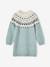 Jacquard Knit Dress for Girls grey green+rosy - vertbaudet enfant 