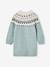 Jacquard Knit Dress for Girls grey green+rosy - vertbaudet enfant 
