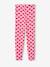 Legging imprimé en maille côtelée fille vieux rose - vertbaudet enfant 