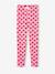 Legging imprimé en maille côtelée fille vieux rose - vertbaudet enfant 