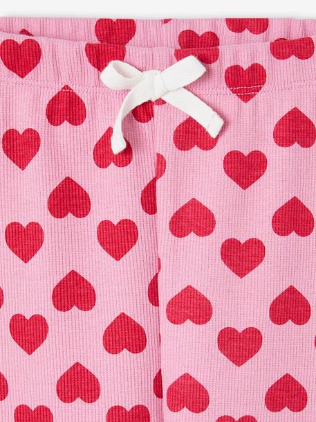 Legging imprimé en maille côtelée fille vieux rose - vertbaudet enfant 