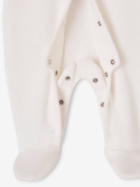 Lot de 2 pyjamas bébé en velours naissance beige+rose - vertbaudet enfant 