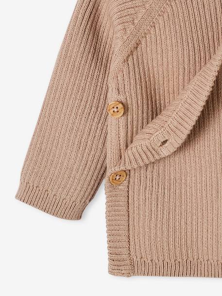 Gilet brassière bébé en tricot beige - vertbaudet enfant 