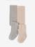 Lot de 2 paires de collants en maille torsadée bébé fille gris chiné+marine - vertbaudet enfant 