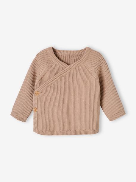 Gilet brassière bébé en tricot beige - vertbaudet enfant 