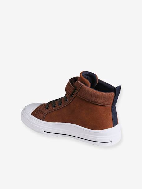 High-Top Hook-&-Loop Trainers for Children brown - vertbaudet enfant 