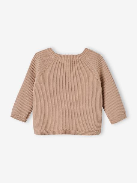 Gilet brassière bébé en tricot beige - vertbaudet enfant 